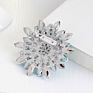 9 Colors Shiny Red Blue Big Crystal Rhinestone Sun Flower for Women Brooches Pins Scarf Accessories Wedding Jewelry Gifts 6.8 Cm