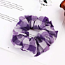 9 Pack Stripe Cotton Scrunchies Plaid Hair Elastics Scrunchies Gingham Checked Hair Bands Ties for Women