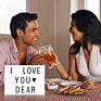 A6 Battery Powered Light up Message and Note Sign Led Cinema Light Box with Magnet Letters Smiles Symbols