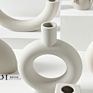 Abstract White Ceramic Vase Irregular Flower Vase Plant Handmade Art Porcelain Ceramic Vase Home Decor