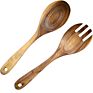 Acacia Wood Spoon Fork Salad Fruit Dessert Fork Salad Serving Spoon and Fork