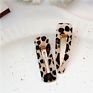 Acrylic Leopard-Print/Zebra-Print Hair Clips Set Simple Geometric Duck Bill Hairpins Hair Accessory for Women Girls Accessories