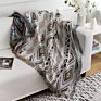 Afghan Blanket Solid White Blue Red Geometric Stripe Yarn Dyed Throw Sofa Cover Couch Blanket with Fringe Tassel