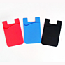 All Mobile Phones Compatible Adhesive Pocket Silicone Card Holder for Phone