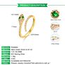 Animal Jewellery Cz Diamond Gold 925 Sterling Silver Snake Wrap Ring