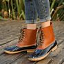 Ankle Black Striped Duck Boots for Women Short Seprape Leopard Duck Rain Boots