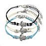 Anklet Bracelet Jewelry Simple Single Wax Rope Antique Charm Sea Turtle Anklet