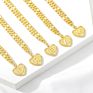 Anklets Foot Jewelry Letter Ankle Bracelet Set Beach Heart Initial Gold Cuban Link Chain Anklets for Women