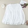 Arrivals Autumn Solid Dot Jacquard Knit Chiffon plus Size Women's Blouses