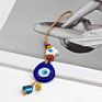 Arrivals Jute Rope Bohemian Blue Turkish Eyes Key Chain Accessories Glass Beaded Color Evil Eyes Keychain