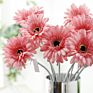 Artificial Daisy Bridal Flowers Bouquet Real Touch Silk Chrysanthemum with Flocking Stems