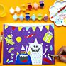 Aureuo Pre-Printed Canvas Science Nature Themed Boy Painting Set Diy Painting Kits for Kids