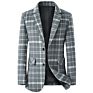 Autumn Korean Version of the Trend of British Retro Casual Plaid Suit Jacket Woolen Suit Men's Jacket