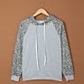 Autumn Ladies Gray Leopard Print Hoodie and Joggers Suits 2 Piece Set Tracksuits for Women