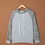 Autumn Ladies Gray Leopard Print Hoodie and Joggers Suits 2 Piece Set Tracksuits for Women