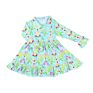 Autumn Matching 0-16 -Made Baby Girl Dress Small Fresh Print Home Dress Square Collar Nightdress