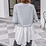 Autumn Peplum Style Sweatershirt Ruffles Blouse Causal Elegant Women Shirt