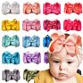 Baby 6 Inch Grosgrain Ribbon Big Bow Hair Band Soft Elastic Nylon Headband Baby Turban for Kids Headwrap Baby Hair Accessories