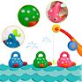 Baby Bath Toys Shower Games Bathtub Toy Fish Game with Spotted Rubber Fish and Kids Fishing Rod for over 18 Month Old Kids Boys