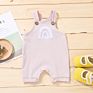 Baby Boys Girls Rompers Newborn Kids Baby Boys Sleeveless Rainbow Print Jumpsuit One-Pieces Suspender Jumpsuits