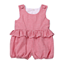 Baby Girls Clothes Boutique 100 Cotton Gingham Seersucker Infant Girls Kids Bubble Lined Ruffle Cute Baby Rompers