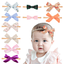 Baby Headbands Floral Printing Toddler Skinny Nylon Hairband Headband Bow Girls Traceless Hair Accessories Newborn Head Band