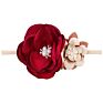 Baby Nylon Artificial Floral Hairband Soft Head Bands Artificial Flower Newborn Kids Hair Accessories for Baby