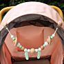 Baby Stroller Chain Silicone Wood Teether Silicon Baby Products Teething Necklace for Babies