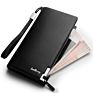 Baellerry Black Long Wallet Men Pu Leather Wrist Rfid Wallet Minimalist Zipper Card Holder Wallet Men Purse