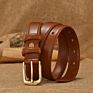 Be003 Double Ring Buckle Genuine Leather Trimmer Vintage Ladies Women Belts for Women Ladies