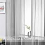 Bedroom Living Room Sheer Voile Curtains Translucent Solid Gray Sheer Curtains