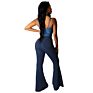 Bell Bottom Stretch Jeans High Waist Button Slim Women Jeans Flare Pants