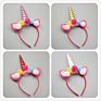 Belleworld Design Gold Glitter Horn Headband Flowers Alice Headband Accessory for Party Decoration Cosplay Costume