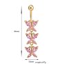 Belly Button Nail Medical Butterfly Shape Navel Nail Piercing Jewelry for Woman