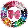 Big 6" Hair_Bows Clips Solid Color Grosgrain Ribbon Larger Hair Bows Alligator Clips Hair Accessories for Baby Girls Infants