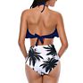 Bikini High Waist Layered Ruffled Print Swimsuit Split Swimsuit Women