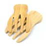 Biumart Eco-Friendly Salad Hands Bamboo Slad Server Set Simple Salad Tools Hand Sever Set