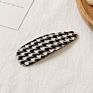 Black and White Fabric Hair Bb Clip for Elegant Lady Tick Tack Clip Hair Accessories for Thin Hair