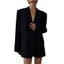 Black Suit Coat Women's Spring and Autumn Korean Loose Retro Casual Slim Suit