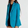 Bmurhm Za2021 Autumn Casual Women's Patch Pockets Single-Breasted Solid Color Ladies Blazer