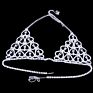 Body Chain Silver Bikini Bra Chain Suit Beach Waist Belly Chain Crop Top Underwear Body Jewelry Accessories for Women