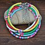Bohemia Ethnic Foot Chain Multicolor Stackable Polymer Clay Beads Ankle Bracelet Adjustable Colored Polymer Clay Anklet