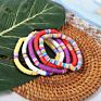 Bohemia Hawaii Beach Style Stack Disc Spacers Polymer Clay Bracelet