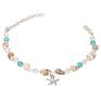 Bohemia Turquoise Anklets for Women Starfish Pendant Conch Shell Beach Foot Jewelry Retro Anklet Jewelry