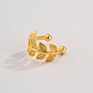 Bohemian Copper Ear Cuff Earring for Women Vintage Gold Color C Shape No Pierced Leaves Small Earring Party Jewelry Gift Earcuff