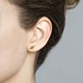 Bohemian Earrings Jewelry 925 Sterling Silver 18K Gold Plated Ear Cuff Snake Stud Earrings