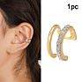 Bohemian Gold Star Leaves Non-Piercing Ear Clip Earrings Simple Cartilage Ear Cuff Jewelry for Women Girl