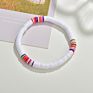 Bohemian Polymer Clay Tiny Bead Beach Anklet Handmade Adjustable Colorful Bracelet Vinyl Disc Anklet for Women