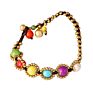 Bohemian Style Anklet, Semi-Precious Stone Wax Rope Hand-Woven Anklet, Jewelry