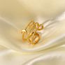 Boho 3 Layered Beaded Rings 18K Gold Plated Moon Star Opening Rings Stainless Steel Finger Jewelry Ring for Women
